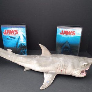 Jaws Movies And Large 22" Vintage Rubber Shark